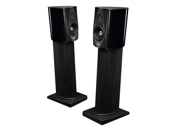 Sonus Faber Guarneri Evolution, sort Pianolakk, matt sort topp, inkl. stativ 